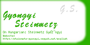 gyongyi steinmetz business card